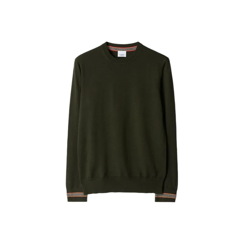 Burberry Wool Sweater Men's Dark Green-0