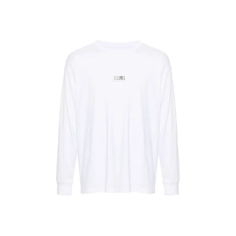 MM6 Maison Margiela Logo Patch Long Sleeved T Shirt-0