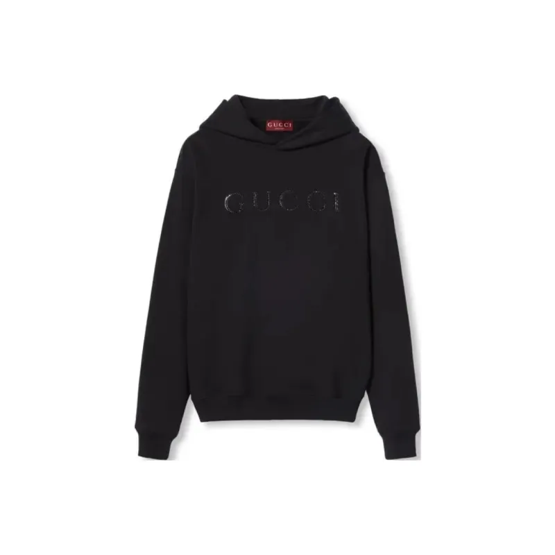 GUCCI Logo Embellished Hoodie-0
