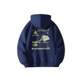 [Spring and Autumn Section]Navy Blue (B Bonfire Story Chest Label _B Big Bonfire Story Back Label)