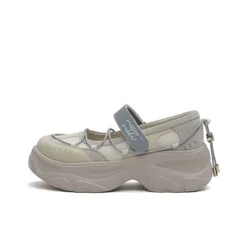 MASOOMAKE Platform Mary Jane Height Increasing Breathable Low Top Casual Shoes Women's