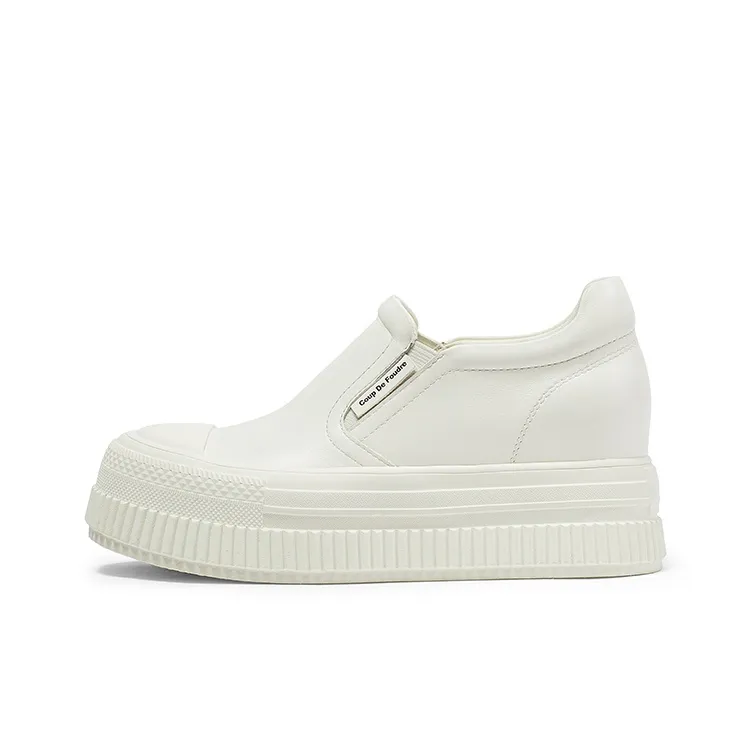 Coup De Foudre Waterproof Height Increase Low Top Skateboard Shoes Women's-5