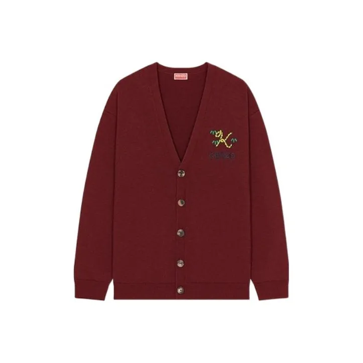 KENZO Logo Embroidered Buttoned Cardigan-0