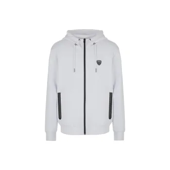 EMPORIO ARMANI Logo Patch Zip Up Hoodie