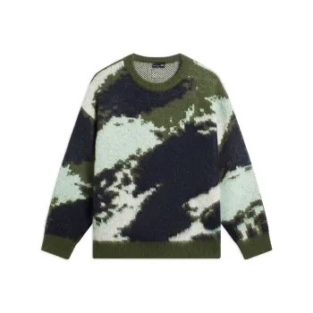 LiNing CF Tracing Sweater Unisex Sea Pine Jacquard