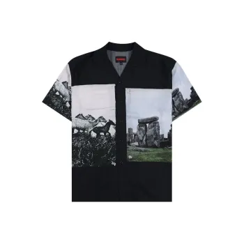 PLEASURES Stone Horse Button Down Shirt