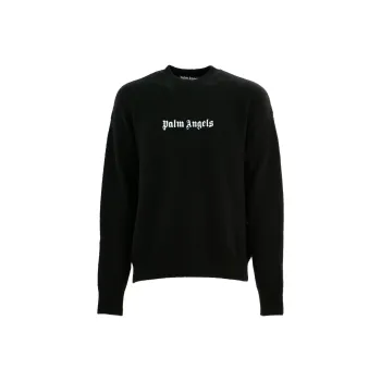 PALM ANGELS Logo Embroidered Crewneck Jumper