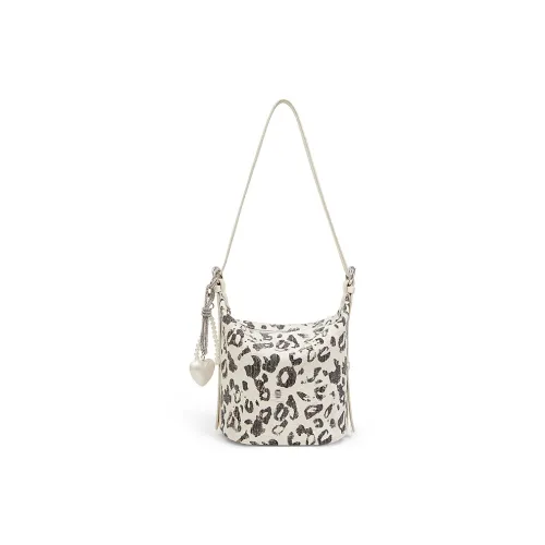 Teenmix Fabric Crossbody Bag, Bucket Bag, Shoulder Bag Women's Milkshake White