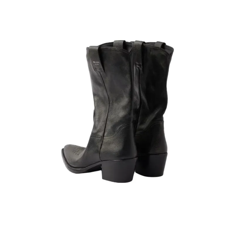 PRADA Ankle Boots 4.5cm Women's Black-4