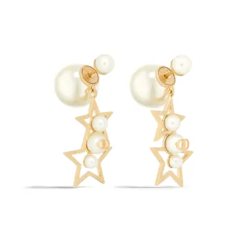 DIOR Metal Earrings Women's Gold