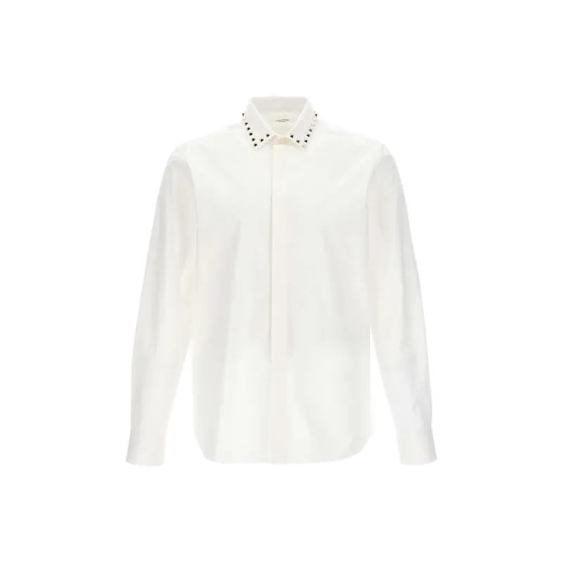 Valentino Untitled Stud Detailed Long Sleeved Shirt-0