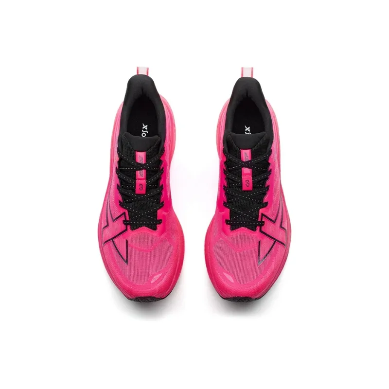 XTEP 2000km 3.0 Running Shoes Men Low Top Fluorescent Enchanting Red, Black-3