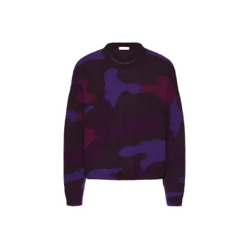 Valentino Camouflage Motif Long-Sleeved Jumper