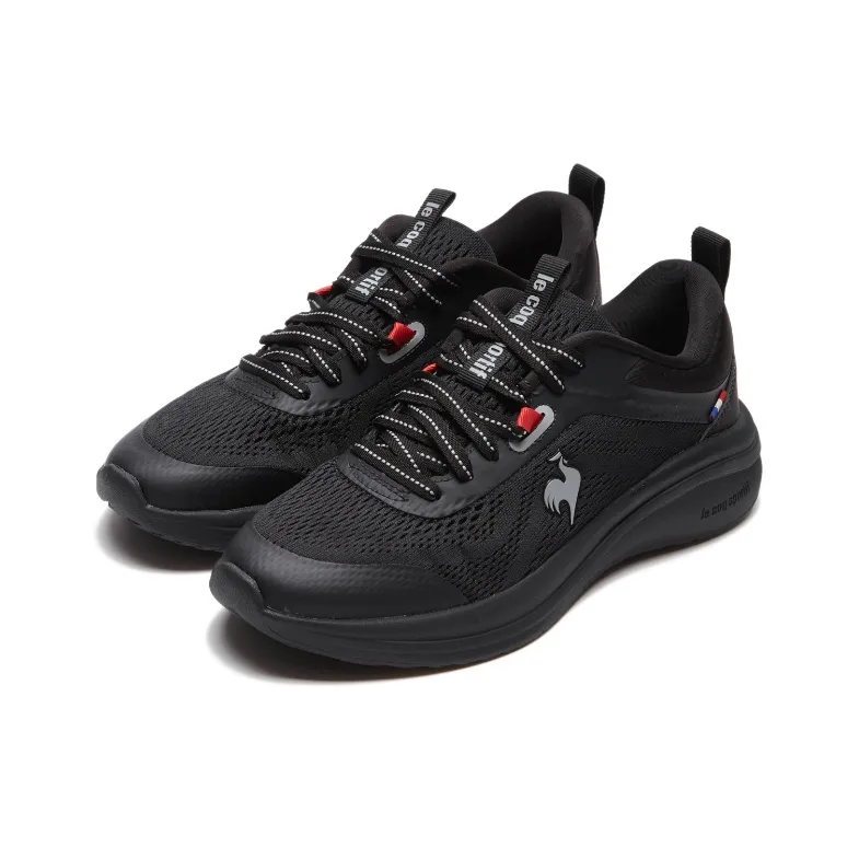 Le Coq Sportif LCS EASY RUN Shock Absorbers With Slip Resistant Features Low Top Training Shoes Unisex Black-1