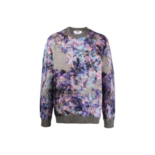MSGM Sweaters Men Purple