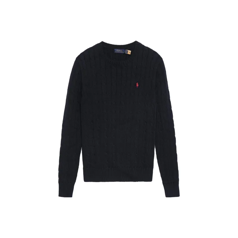 Polo Ralph Lauren Logo Embroidered Cable Knit Jumper-0