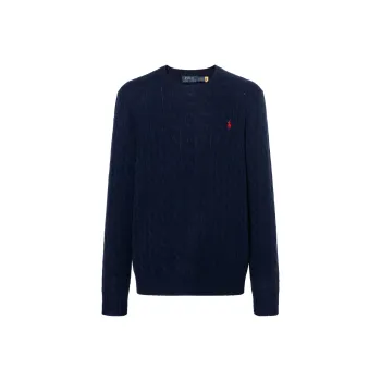 Polo Ralph Lauren Logo Embroidered Cable Knit Jumper