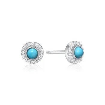 CHAOHONGJI S925 Silver Turquoise Stud Earrings Women's