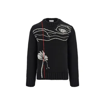 Ferragamo Embroidered Crewneck Knitted Jumper