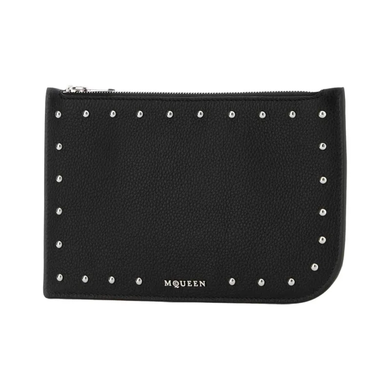 Alexander McQueen Leather Wallet Women's Black-1