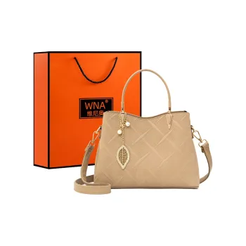 Vigno Synthetic Leather Handbag Regular Women's Khaki