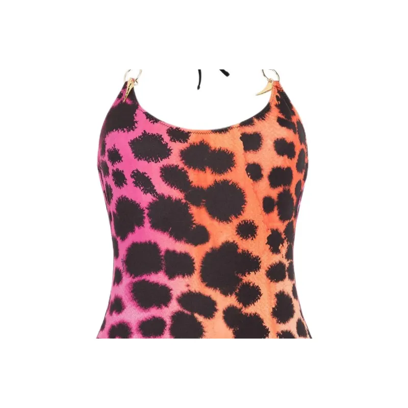 Roberto Cavalli Leopard print Lace up Swimsuit-5
