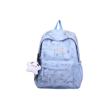 BUBM Nylon Backpack Regular Unisex White/Black/Burgundy/Blue