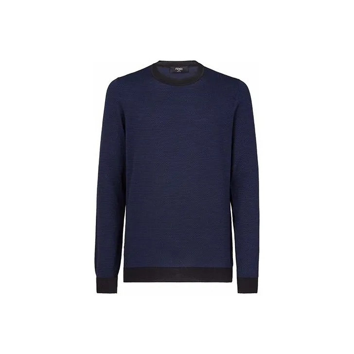 FENDI Sweaters Men Blue Black-0