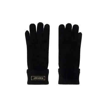 Burberry Wool Knit Gloves Men's Black
