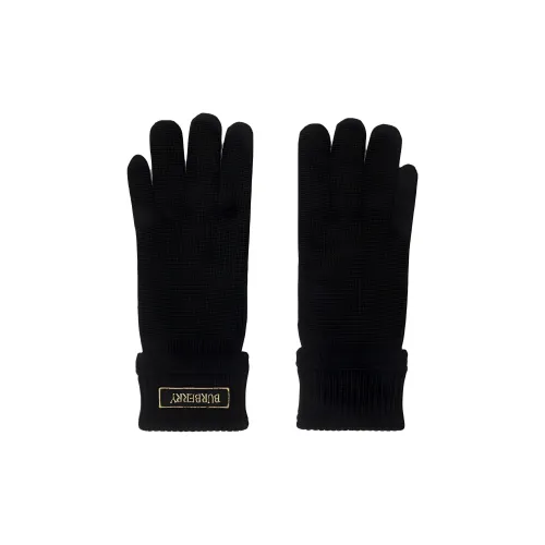 Burberry Wool Knit Gloves Men's Black