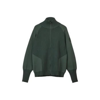 Adidas FUNNEL NECK KNIT SWEATER Unisex Gray Stone Green