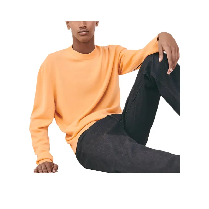 HERMES Cashmere Sweaters Men Orange-0