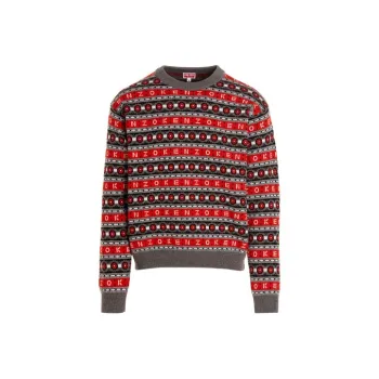 KENZO Kenzo X Nigo FW22 Drop2 Letter LOGO FW22 Sweater Men's Red