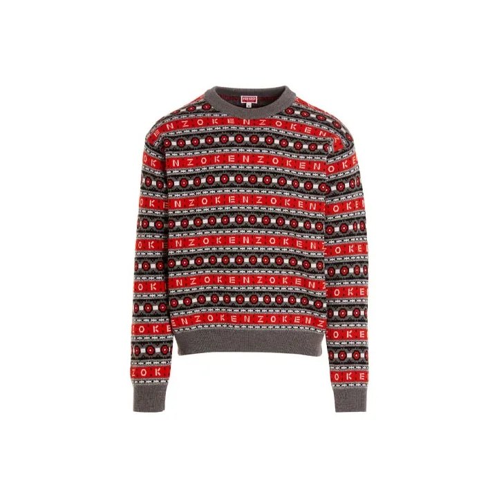 KENZO Kenzo X Nigo FW22 Drop2 Letter LOGO FW22 Sweater Men's Red-0