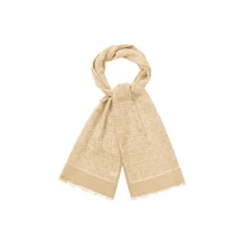 FERRAGAMO Cotton Knit Scarves Unisex Yellow