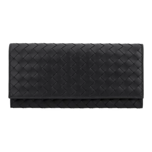 Bottega Veneta Cow Leather Wallet Unisex Black