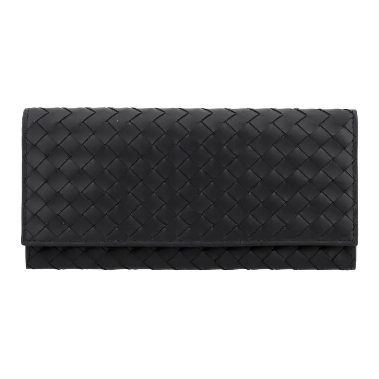 Bottega Veneta Cow Leather Wallet Unisex Black-0