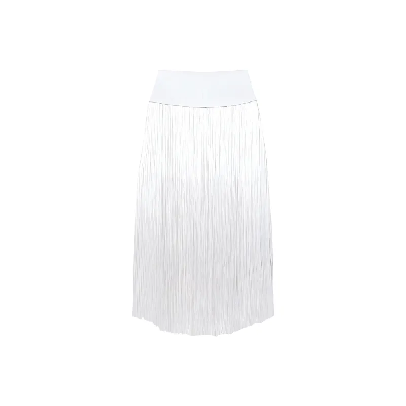 CARIEDO Casual Long Skirts Women's White-1