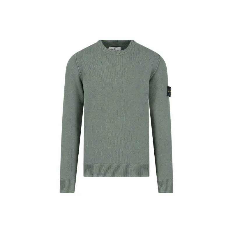 STONE ISLAND Logo Patch Crewneck Jumper-0