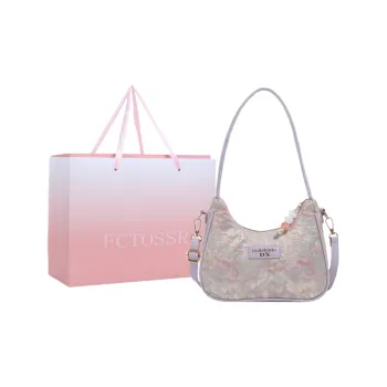 FCTOSSR PU Dumpling Bag Shoulder Bag Regular Women's Blue, Purple, Pink