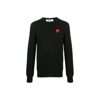CDG Play Sweaters Men Black