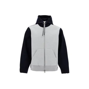 Sacai Drawstring Zip Up Hoodie