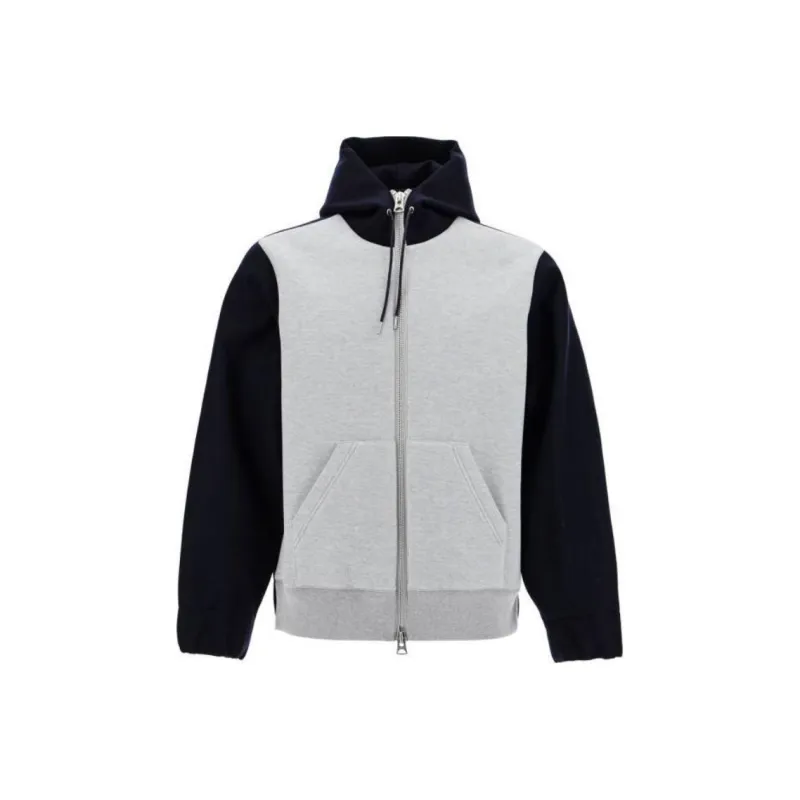 Sacai Drawstring Zip Up Hoodie-0