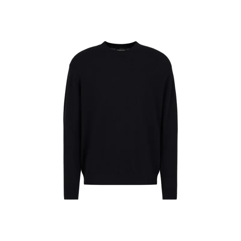 EMPORIO ARMANI Mock neck Jumper In Virgin Wool With A Micro textured Weave-0