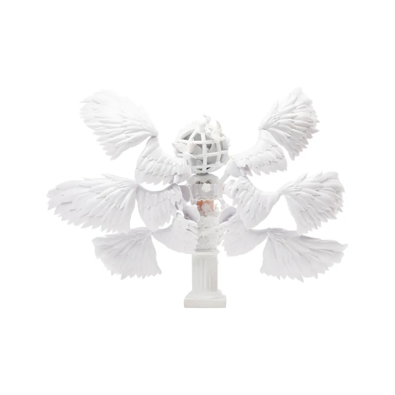 [Modified Doll] POP MART SKULLPANDA Photo Collection Six Winged Angel Hang Tag Box 18cm-3
