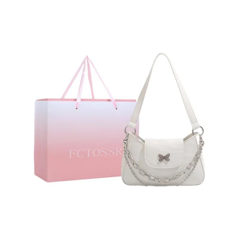 FCTOSSR PU Shoulder Bag, Crossbody Bag Regular Women's Black/White/Silver-5