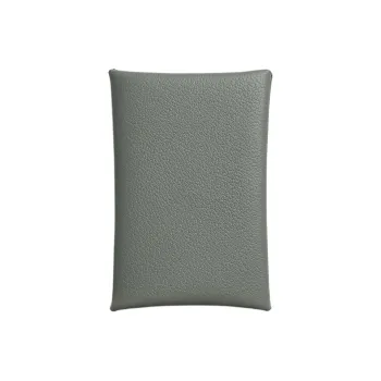 HERMES Calvi Evercolor Calfskin Card Holder Women's 63 Vert Amande Apricot Green/Almond Green