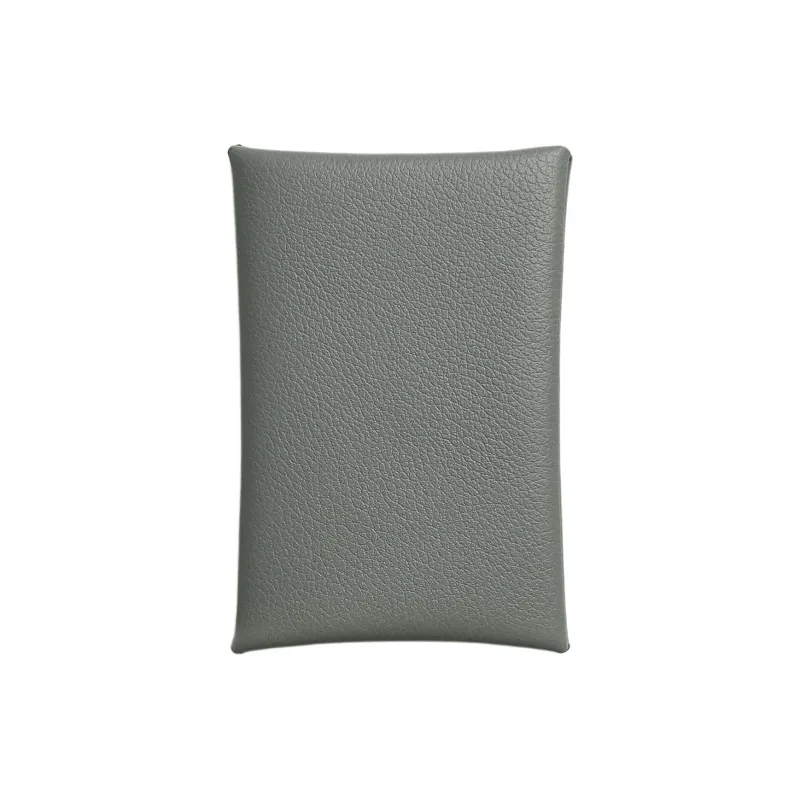 HERMES Calvi Evercolor Calfskin Card Holder Women's 63 Vert Amande Apricot Green/Almond Green-0