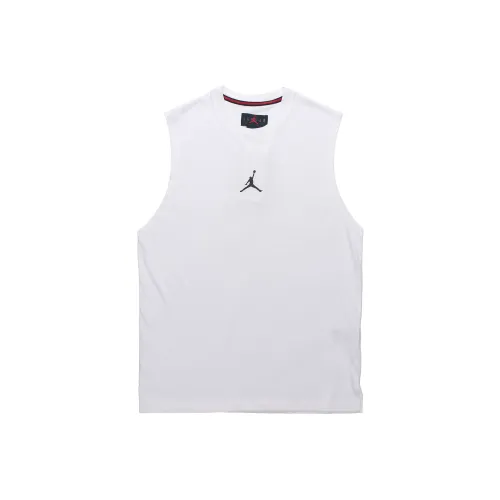 Jordan Air Men's Training Quick Dry Knit Crewneck Sleeveless Tank White
