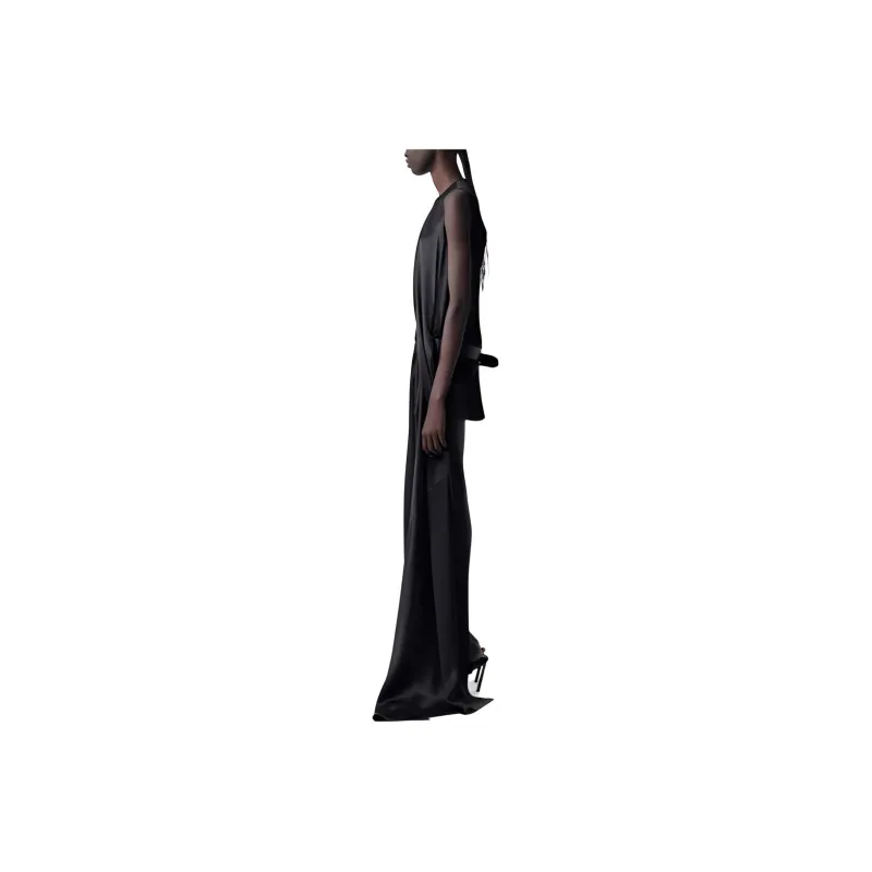 Ann Demeulemeester Mini Draped Sash Dress Sleeveless Dress Women's Black-3